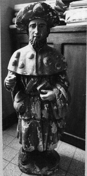 statue : saint Jacques pèlerin, vue de face - © Ministère de la Culture (France), Médiathèque du patrimoine et de la photographie (objets mobiliers), tous droits réservés