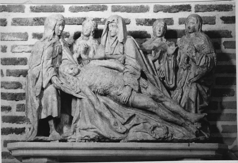 groupe sculpté : Vierge de Pitié avec saint Jean et les trois Marie