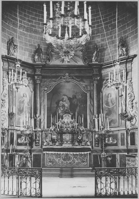 autel, retable, tabernacle, lambris de revêtement (maître-autel)