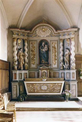 autel et retable de la Vierge