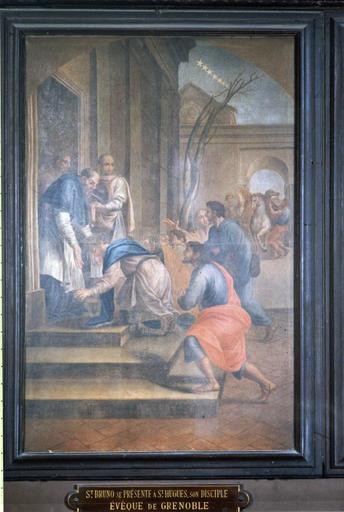 tableau : Saint Bruno se présente à saint Hugues, son disciple, évêque de Grenoble