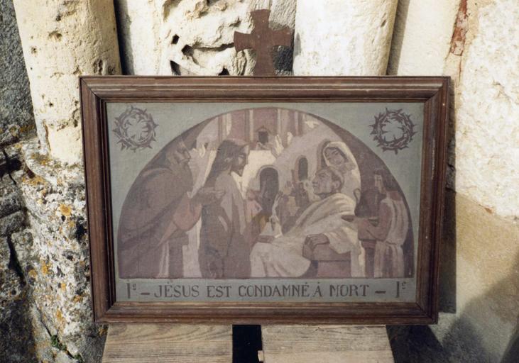 chemin de croix, tableau : Jésus est condamné à mort (I)