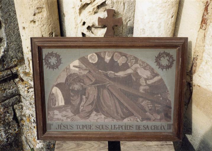chemin de croix, tableau : Jésus tombe sous le poids de la croix (III) - © Ministère de la Culture (France), Médiathèque du patrimoine et de la photographie, diffusion RMN-GP