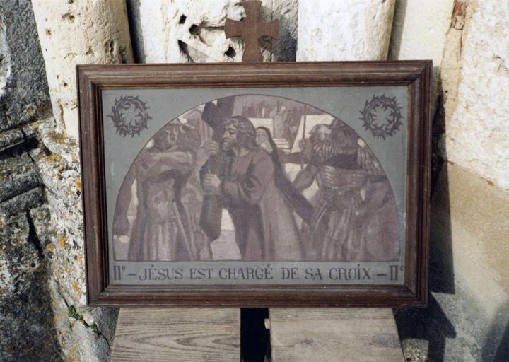 chemin de croix, tableau : Jésus est chargé de sa croix (II)