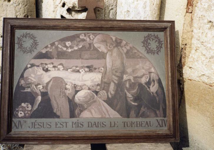 chemin de croix, tableau : Jésus est mis dans le tombeau (XIV) - © Ministère de la Culture (France), Médiathèque du patrimoine et de la photographie, diffusion RMN-GP