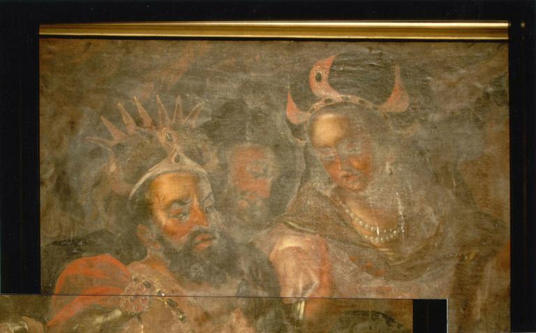 tableau : Salomé présentant la tête de saint Jean-Baptiste à Hérode en présence d'Hérodiade, détail - © Ministère de la Culture (France), Médiathèque du patrimoine et de la photographie, diffusion RMN-GP