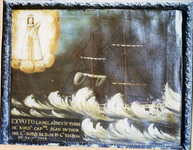 tableau, ex-voto : Navire dans tempête L'Adeilaïde Victoire de bordeaux