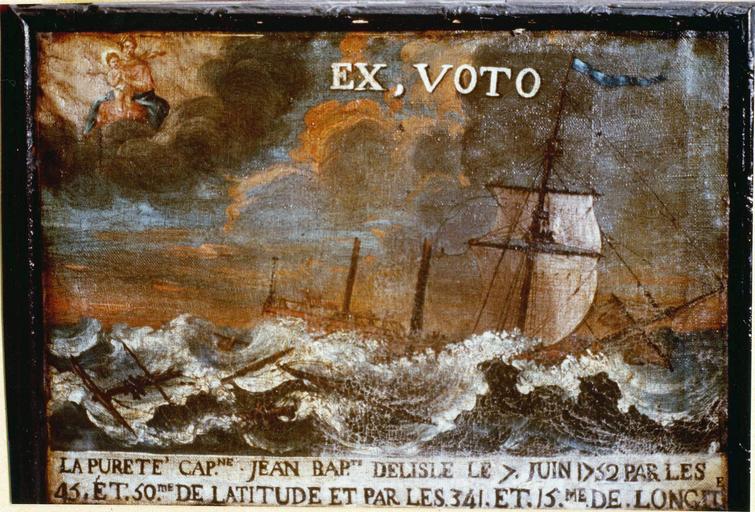 tableau, ex-voto : Navire en perdition la pureté