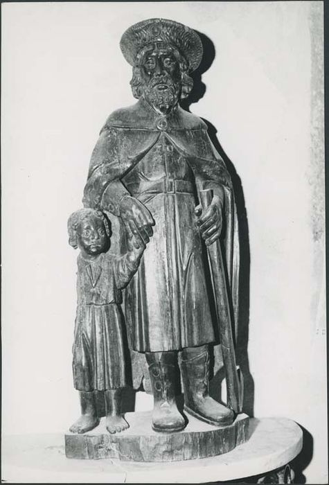 groupe sculpté : Saint Joseph charpentier et l'Enfant Jésus