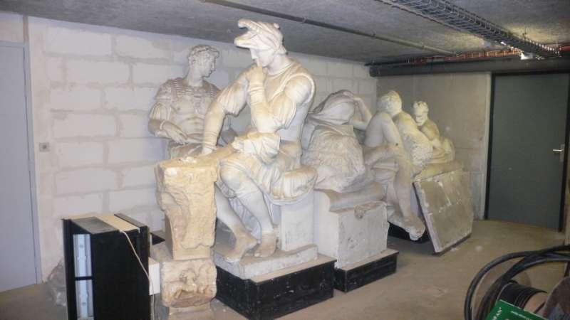 7 moulages de sculptures d'après Michel-Ange (collection Chabert)