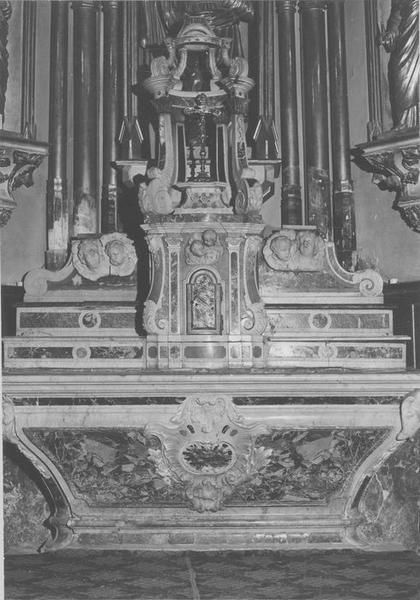 autel, tabernacle, gradins d'autel, exposition (autel secondaire), vue générale