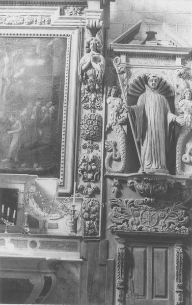 statue du maître-autel : saint Benoît, vue générale