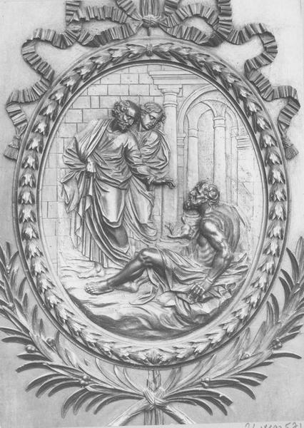 Lambris de revêtement (médaillons) : Saint Pierre et saint Paul