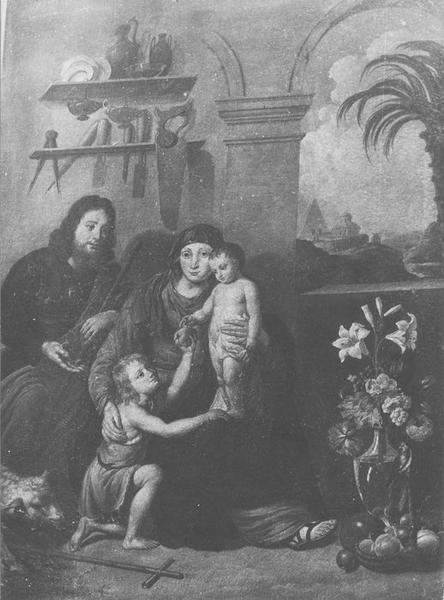 Tableau : la Sainte Famille et saint Jean-Baptiste