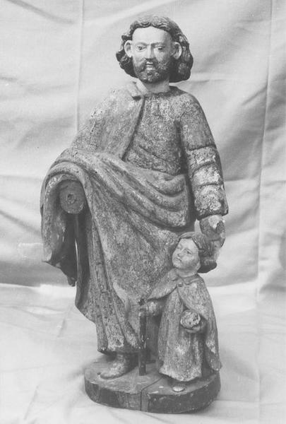 statue (statuette) : saint Joseph et l'enfant Jésus, vue générale - © Ministère de la Culture (France), Médiathèque du patrimoine et de la photographie (objets mobiliers), tous droits réservés
