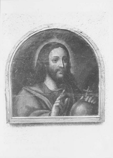 tableau : Christ en buste bénissant (le), vue générale - © Ministère de la Culture (France), Médiathèque du patrimoine et de la photographie (objets mobiliers), tous droits réservés