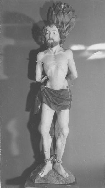statue : saint Sébastien, vue générale - © Ministère de la Culture (France), Médiathèque du patrimoine et de la photographie (objets mobiliers), tous droits réservés