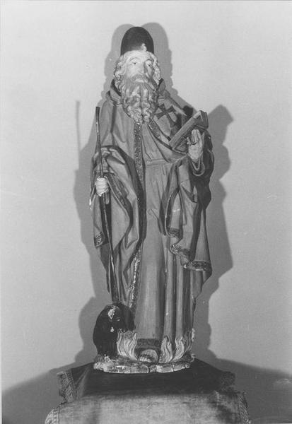 statue : saint Antoine Ermite, vue générale - © Ministère de la Culture (France), Médiathèque du patrimoine et de la photographie (objets mobiliers), tous droits réservés