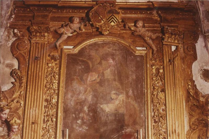 retable, tableau : l'Annonciation, vue partielle - © Ministère de la Culture (France), Médiathèque du patrimoine et de la photographie (objets mobiliers), tous droits réservés