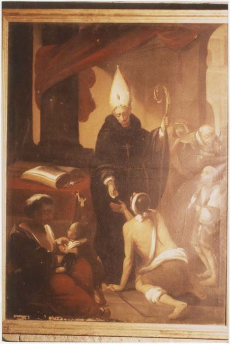 tableau : Saint Benoît faisant l'aumône ?