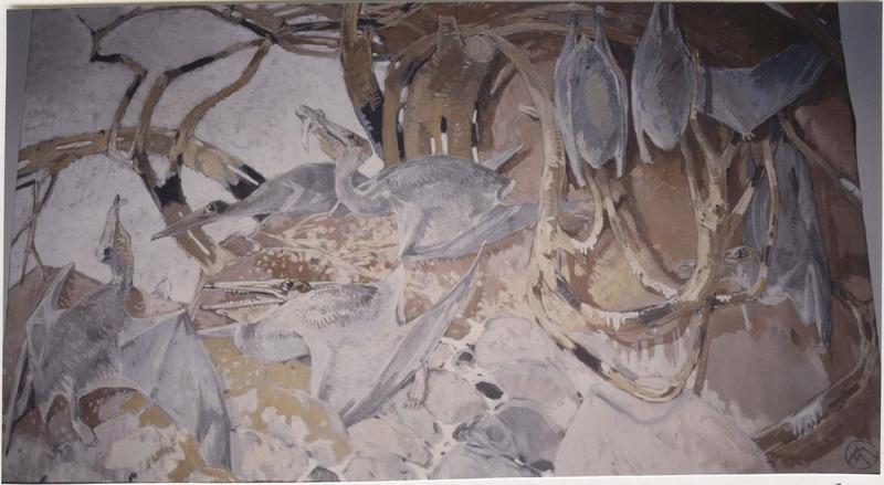 tableau : Reptiles volants, vue générale
