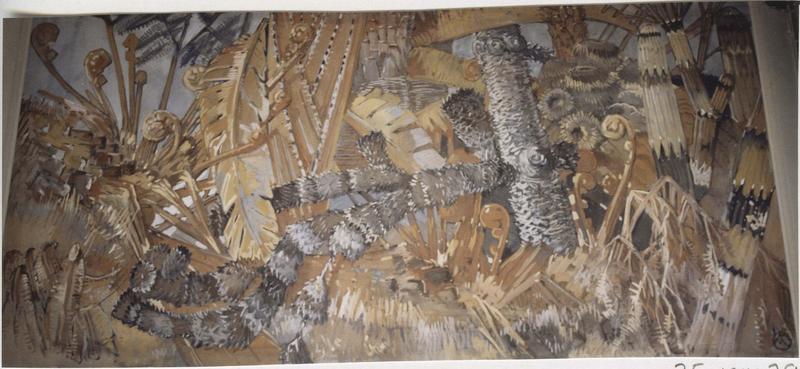 tableau : Végétation carbonifère, vue générale