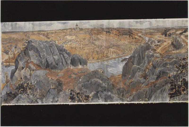 tableau : Palléozoïque, Vallée de la Vilaine, vue générale