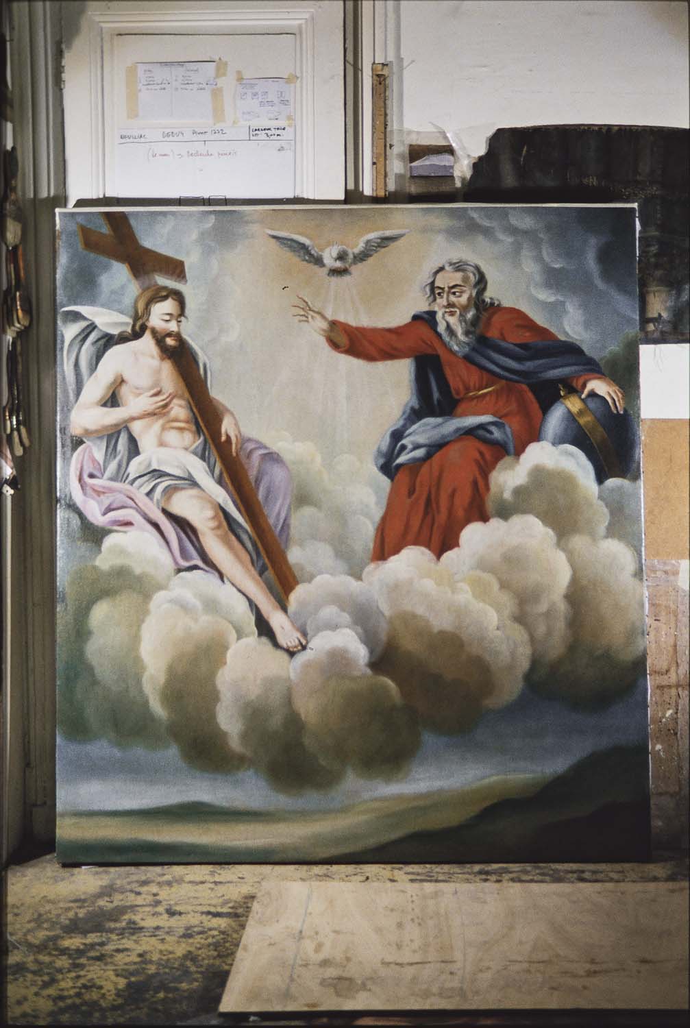 tableau du maître-autel : la Trinité, vue générale 