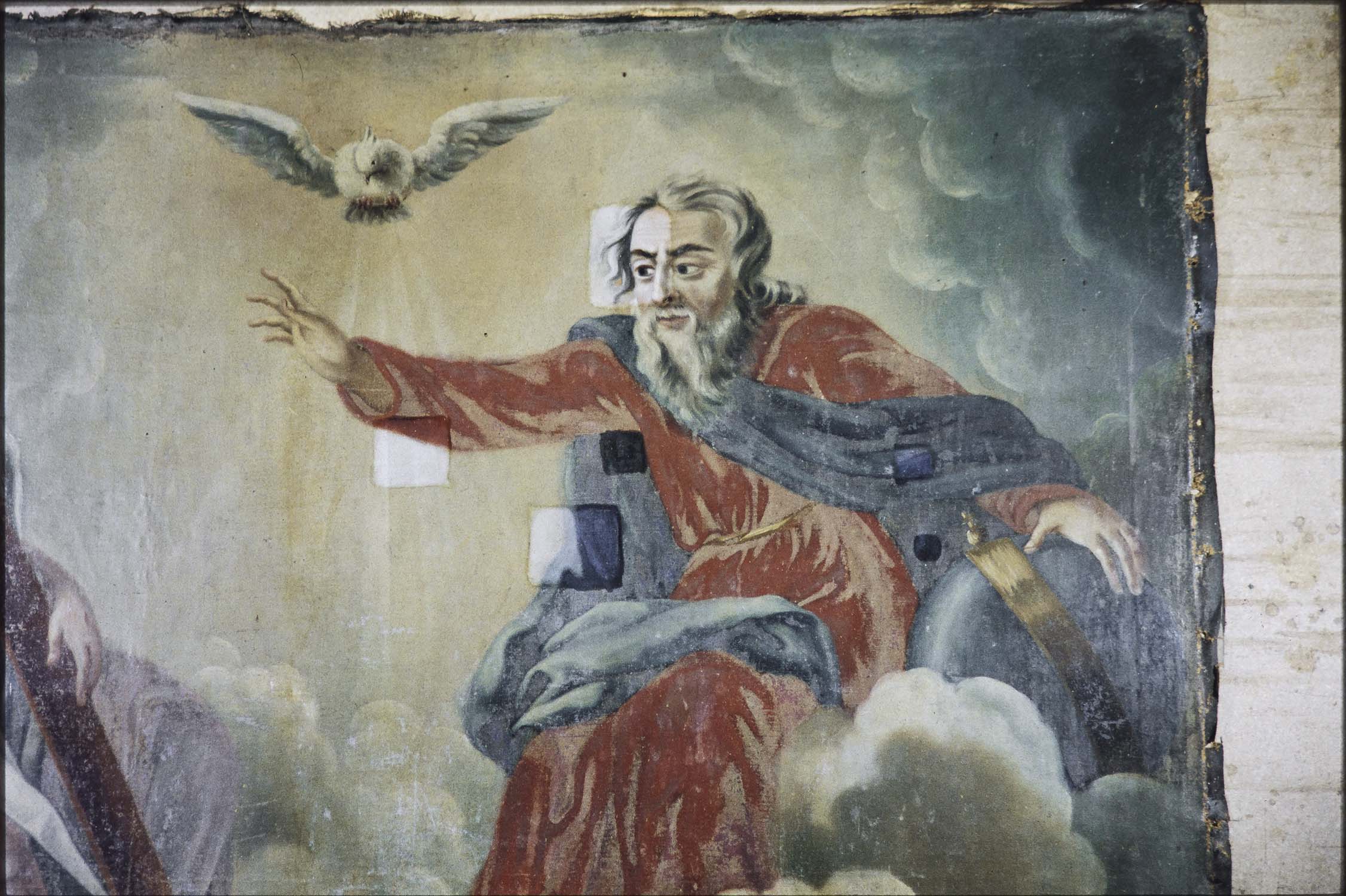 tableau du maître-autel : la Trinité, vue partielle