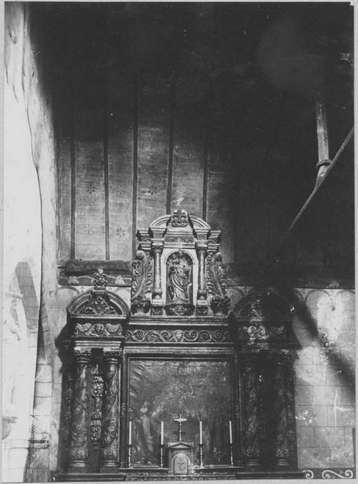 retable, statue, tableau : Vierge à l'Enfant, l'Institution du rosaire