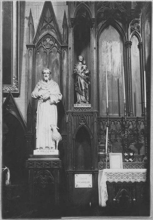 statue dite Notre-Dame-de-Paimpont : Vierge à l'Enfant ; statue : Saint François d’Assise