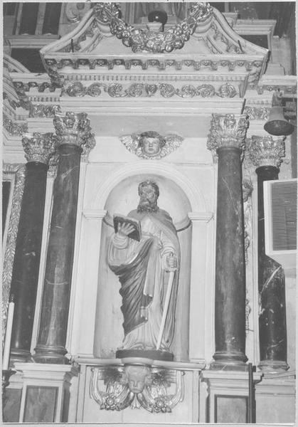 statue du maître-autel : saint Paul, vue générale