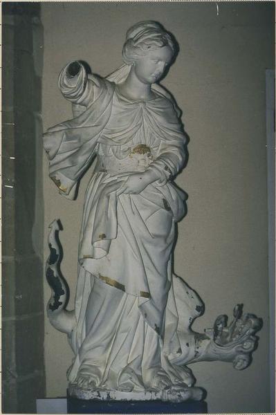 statue : sainte Marguerite, vue générale - © Ministère de la Culture (France), Médiathèque du patrimoine et de la photographie (objets mobiliers), tous droits réservés