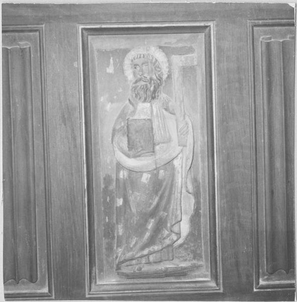 bas-relief, apôtre : Thomas, vue générale