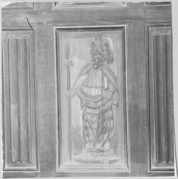 bas-relief, apôtre : Matthieu, vue générale