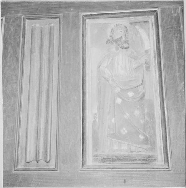 bas-relief, apôtre : Barthélemy, vue générale