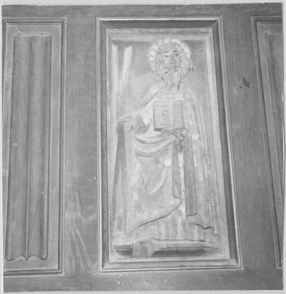 bas-relief, apôtre : André, vue générale