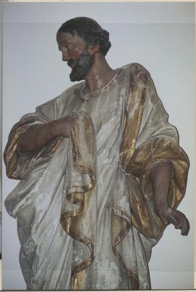 statue : saint Joachim, vue partielle - © Ministère de la Culture (France), Médiathèque du patrimoine et de la photographie (objets mobiliers), tous droits réservés