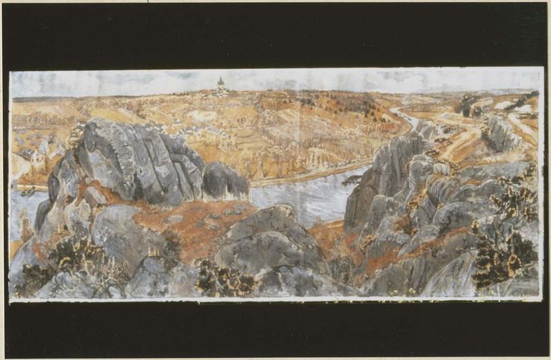 tableau : paléozoïque, vallée de la Vilaine, vue générale