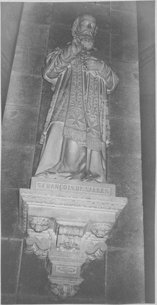 statue : saint François de Sales, vue générale - © Ministère de la Culture (France), Médiathèque du patrimoine et de la photographie (objets mobiliers), tous droits réservés