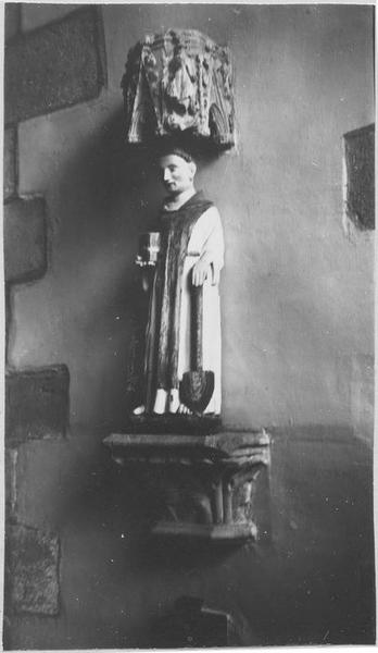 statue : saint Fiacre, vue générale - © Ministère de la Culture (France), Médiathèque du patrimoine et de la photographie (objets mobiliers), tous droits réservés