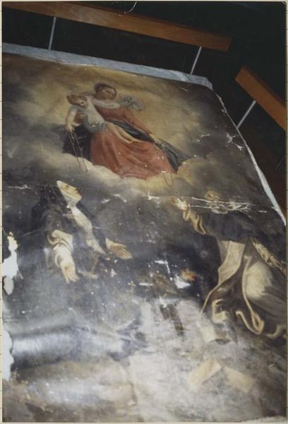 tableau : Donation du rosaire , vue partielle - © Ministère de la Culture (France), Médiathèque du patrimoine et de la photographie (objets mobiliers), tous droits réservés