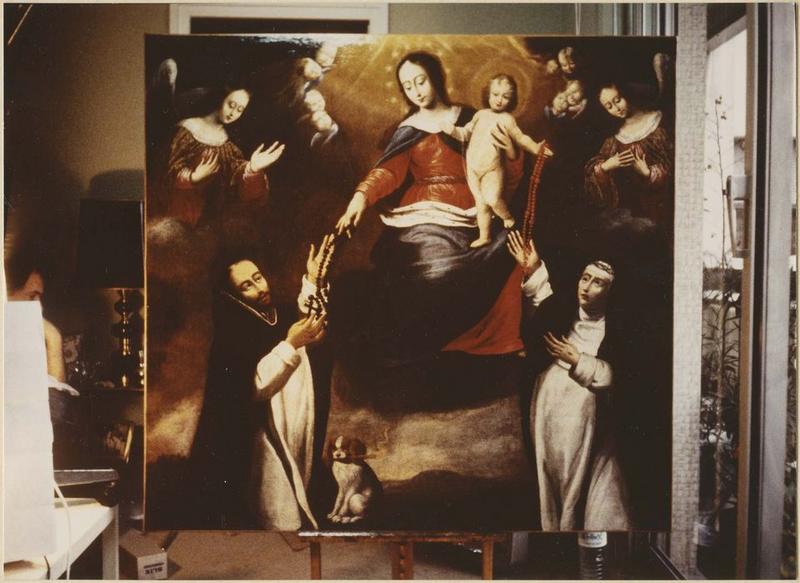 tableau : Donation du rosaire , vue générale - © Ministère de la Culture (France), Médiathèque du patrimoine et de la photographie (objets mobiliers), tous droits réservés