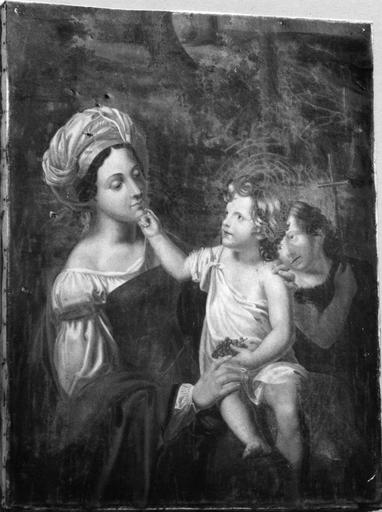 tableau : Vierge l'Enfant Jésus et saint Jean-Baptiste (la)