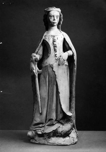 statue : sainte Catherine - © Ministère de la Culture (France), Médiathèque du patrimoine et de la photographie (objets mobiliers), tous droits réservés