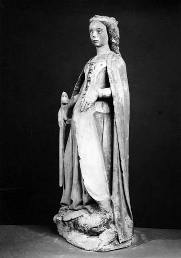 statue : sainte Catherine - © Ministère de la Culture (France), Médiathèque du patrimoine et de la photographie (objets mobiliers), tous droits réservés