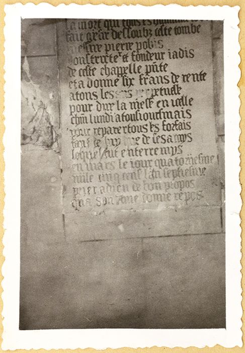 plaque funéraire de Pierre Pobis