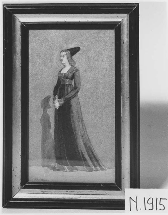 Tableau : Femme en costume médiéval