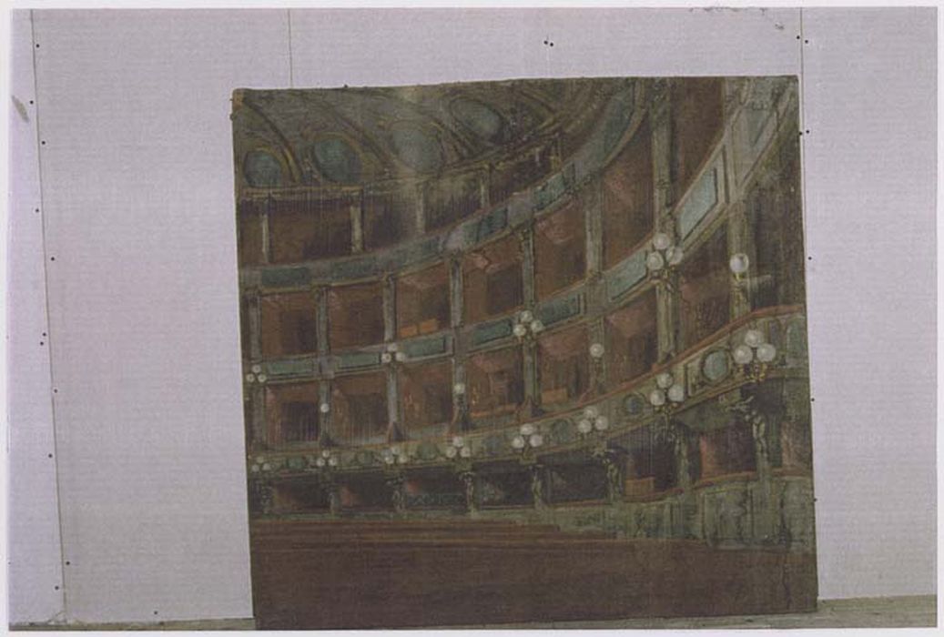 décor de théâtre : trompe l’oeil d’une salle d’un théâtre italien