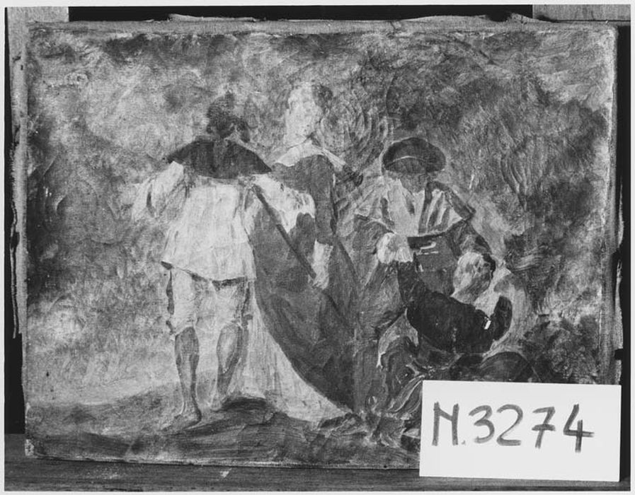 tableau : Deux couples d’élégants